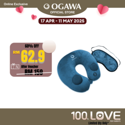 OGAWA Tinkle-X Music Vibration Massage Pillow and Sleep Eye Mask (Blue)*